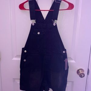Black Overall Shorts